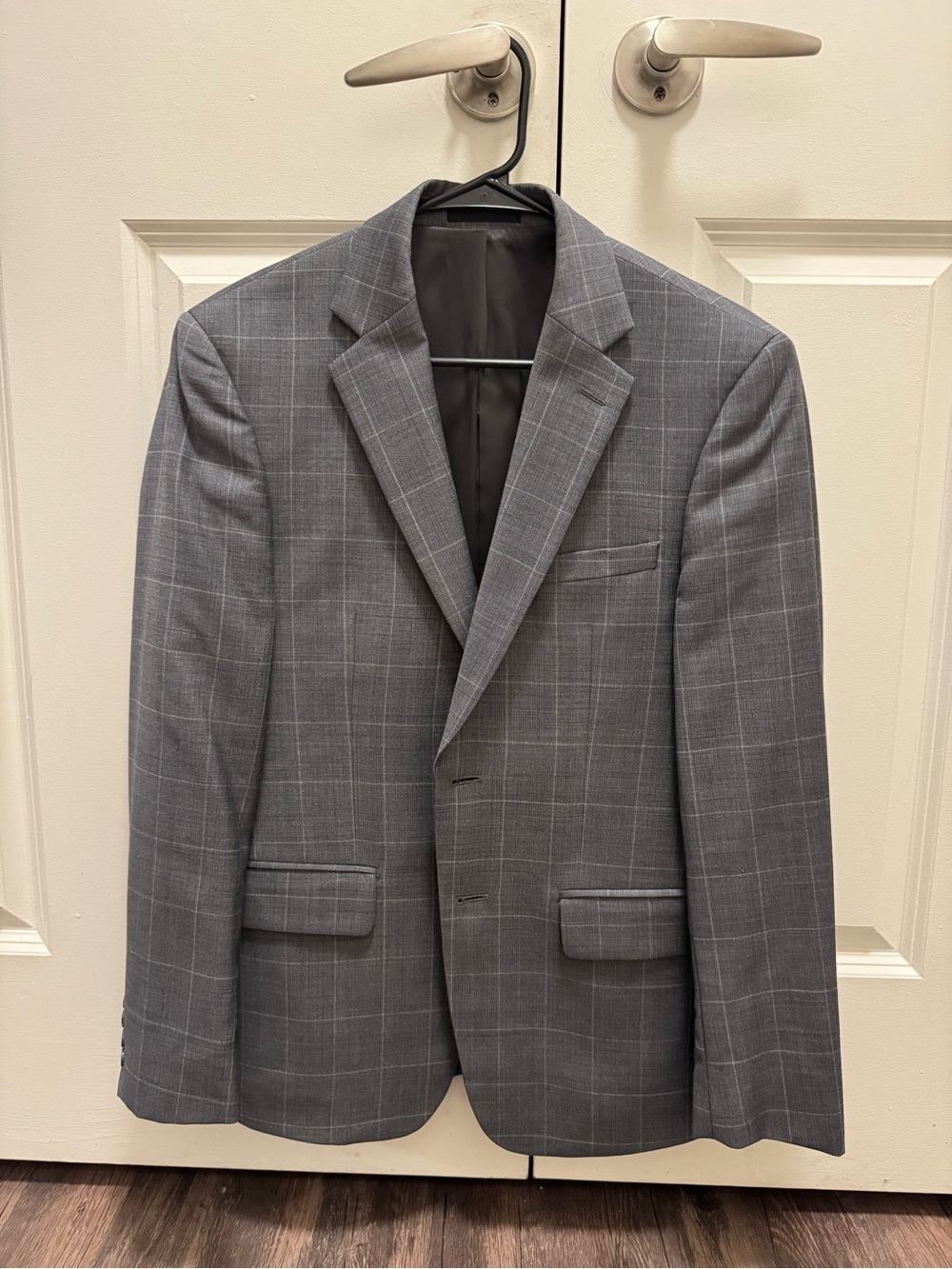 Calvin Klein Grey Windowpane Men's Jacket Only